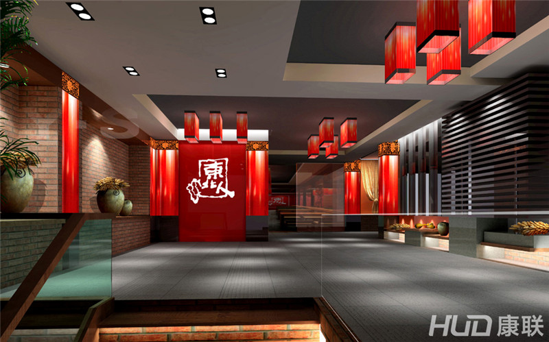 东北人餐厅设计2层入口装修效果图