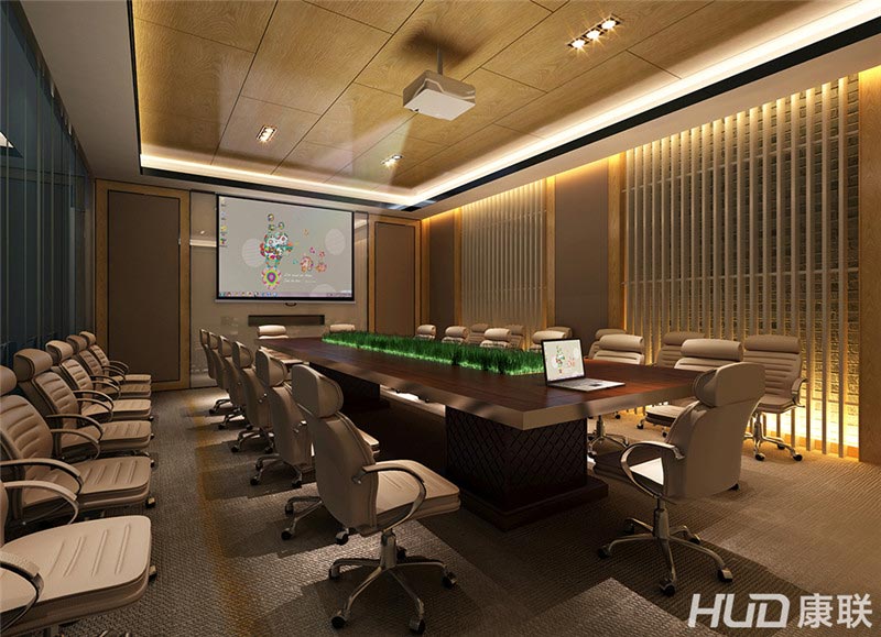 广州创基房地产投资公司办公室装修会议室效果图