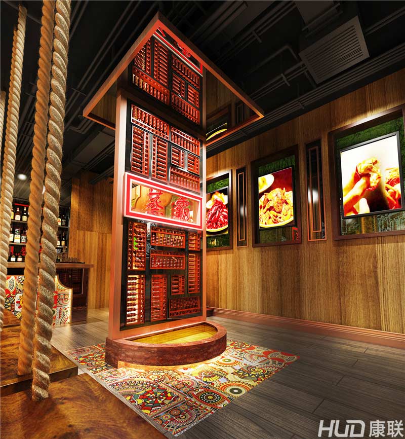虾皇蒸霸餐厅设计-一楼内部角度一效果图
