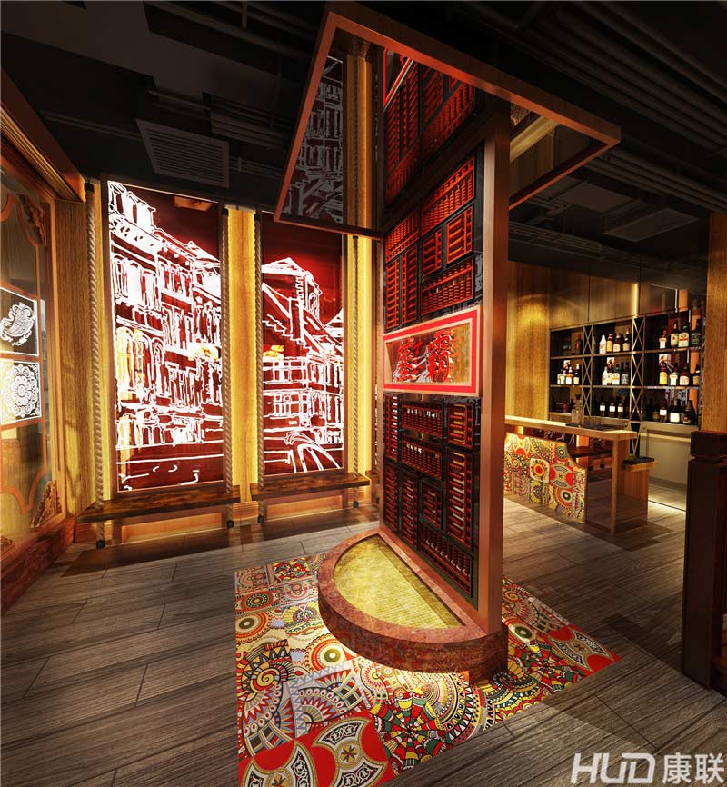 虾皇蒸霸餐厅设计-一楼内部角度二效果图