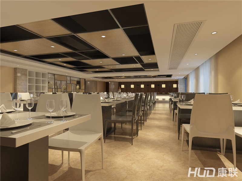 广东省国土资源测绘院员工餐厅空间设计用餐区效果图