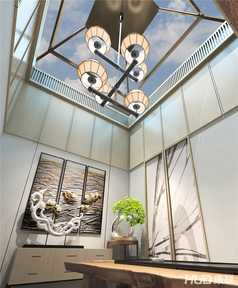 二沙岛别墅空间设计茶室设计效果图