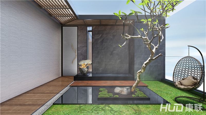 二沙岛别墅空间设计花园设计效果图